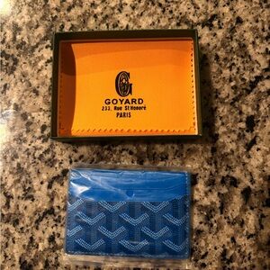 Goyard Azure Blue Card Holder